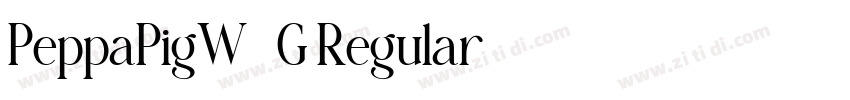 PeppaPigW1G Regular字体转换